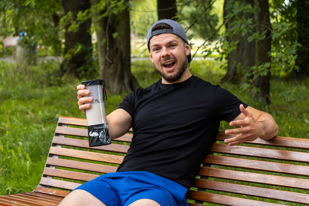 Originalus BlendyGO 3 Nešiojamas Belaidis USB Maišytuvas, 550 ml, Tamsiai Mėlynos Spalvos