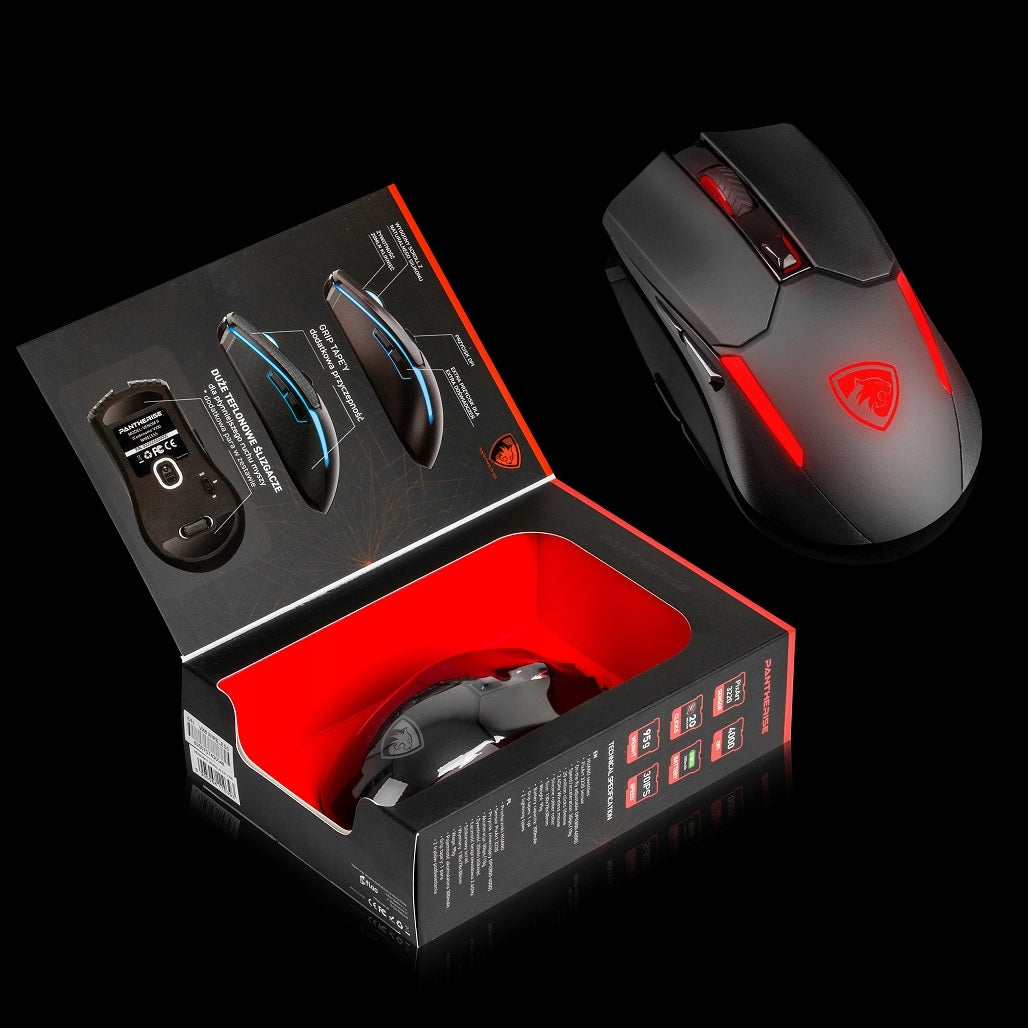 PANTHERISE VENOM II RGB Žaidimų Pelė MINECRAFT 12400DPI Žaidėjams 20 mln. Paspaudimų