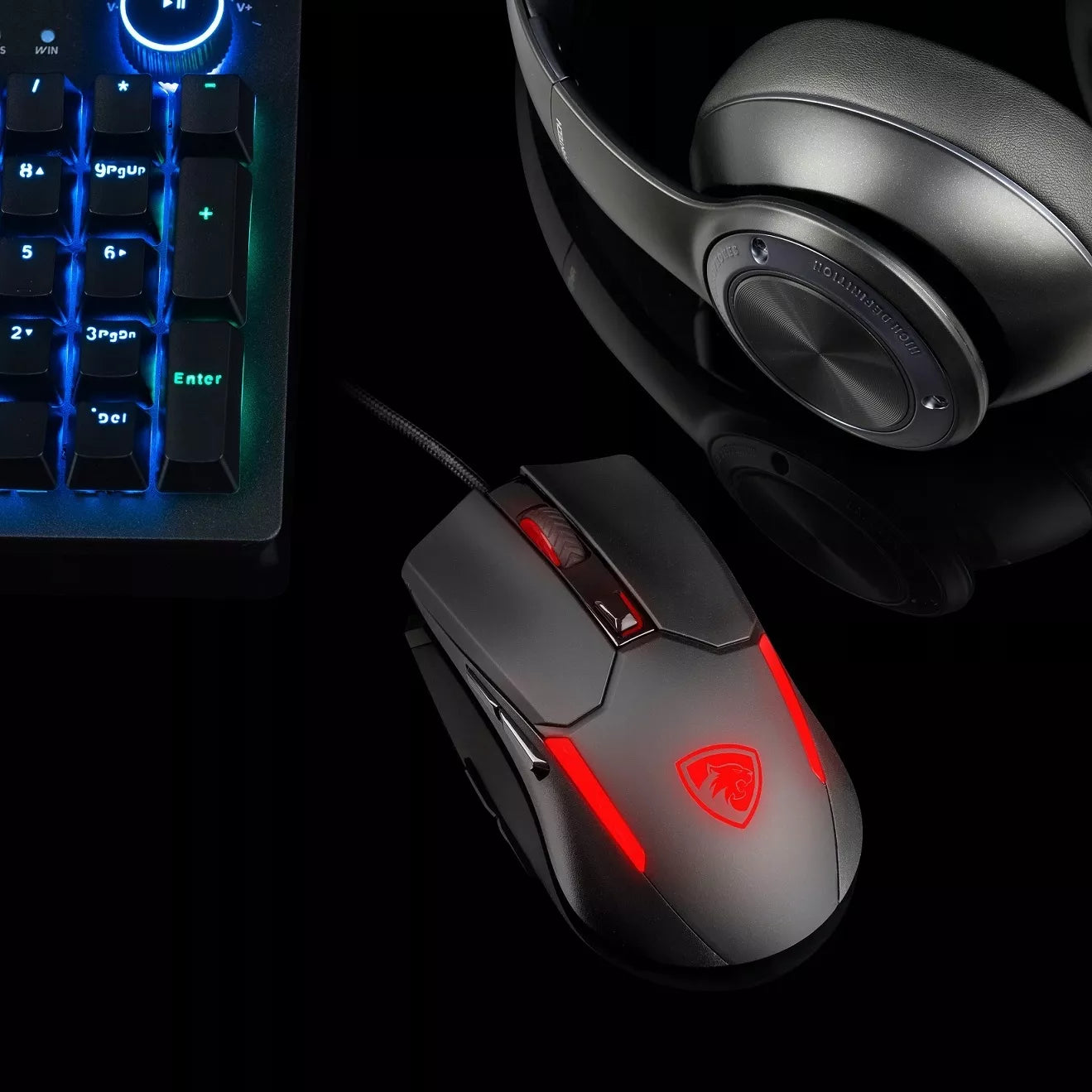 RGB žaidimų pelė Pantherise Venom II – Minecraft, 12 400 DPI, 20 mln. paspaudimų