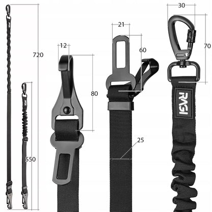 Saugos dirželis šuniukui ir katei ISOFIX 2 in 1 automobiliui