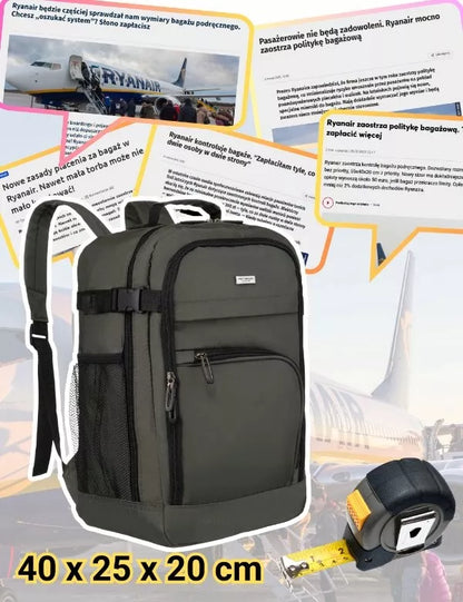 Peterson kelioninis krepšys kuprinė RYANAIR 40x20x25 WIZZAIR rankinis bagažas