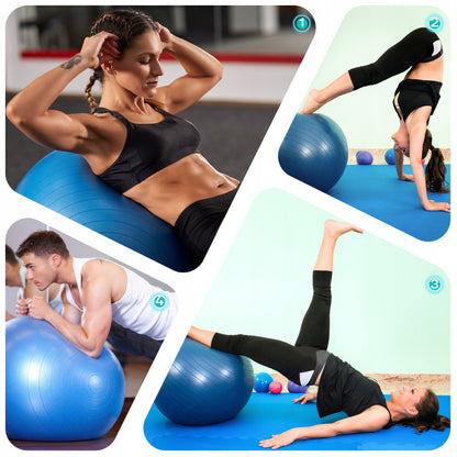 Gimnastikos kamuolys pratimams, treniruotėms, fitnesui, reabilitacijai - Didelis 65 cm