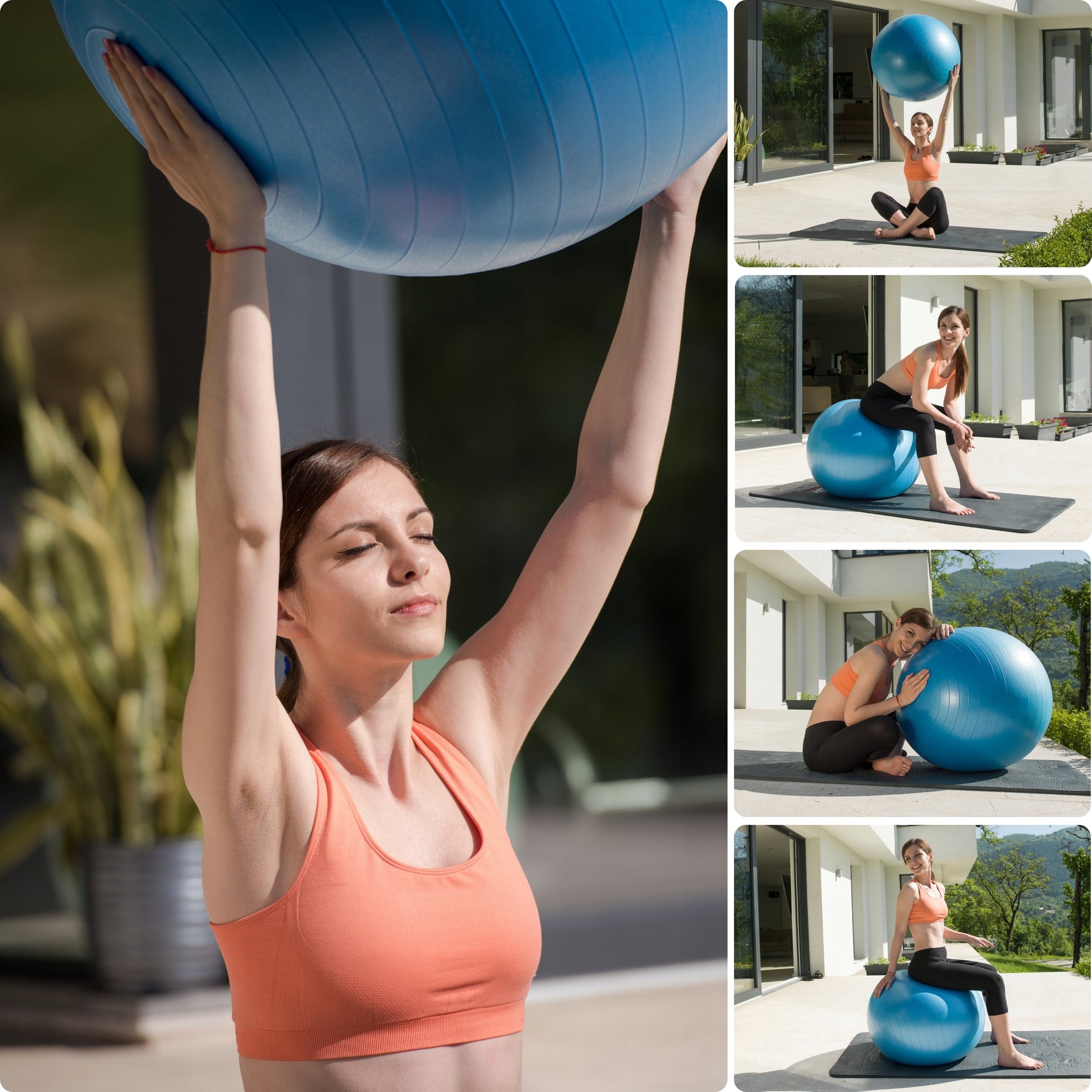 Gimnastikos kamuolys pratimams, treniruotėms, fitnesui, reabilitacijai - Didelis 65 cm