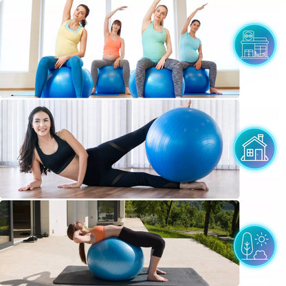 Gimnastikos kamuolys pratimams, treniruotėms, fitnesui, reabilitacijai - Didelis 65 cm