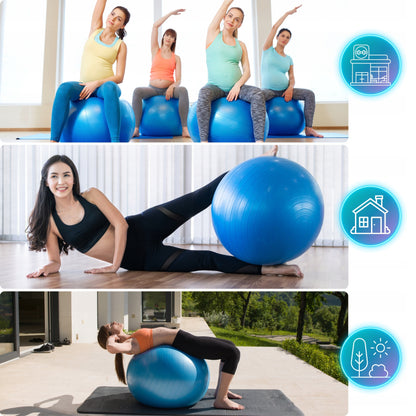 Gimnastikos kamuolys pratimams, treniruotėms, fitnesui, reabilitacijai - Didelis 65 cm