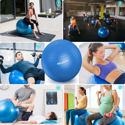 Gimnastikos kamuolys pratimams, treniruotėms, fitnesui, reabilitacijai - Didelis 65 cm