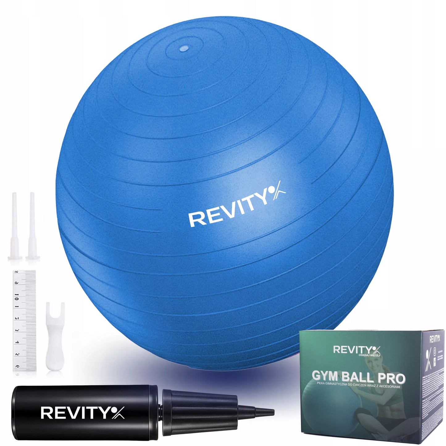 Gimnastikos kamuolys pratimams, treniruotėms, fitnesui, reabilitacijai - Didelis 65 cm
