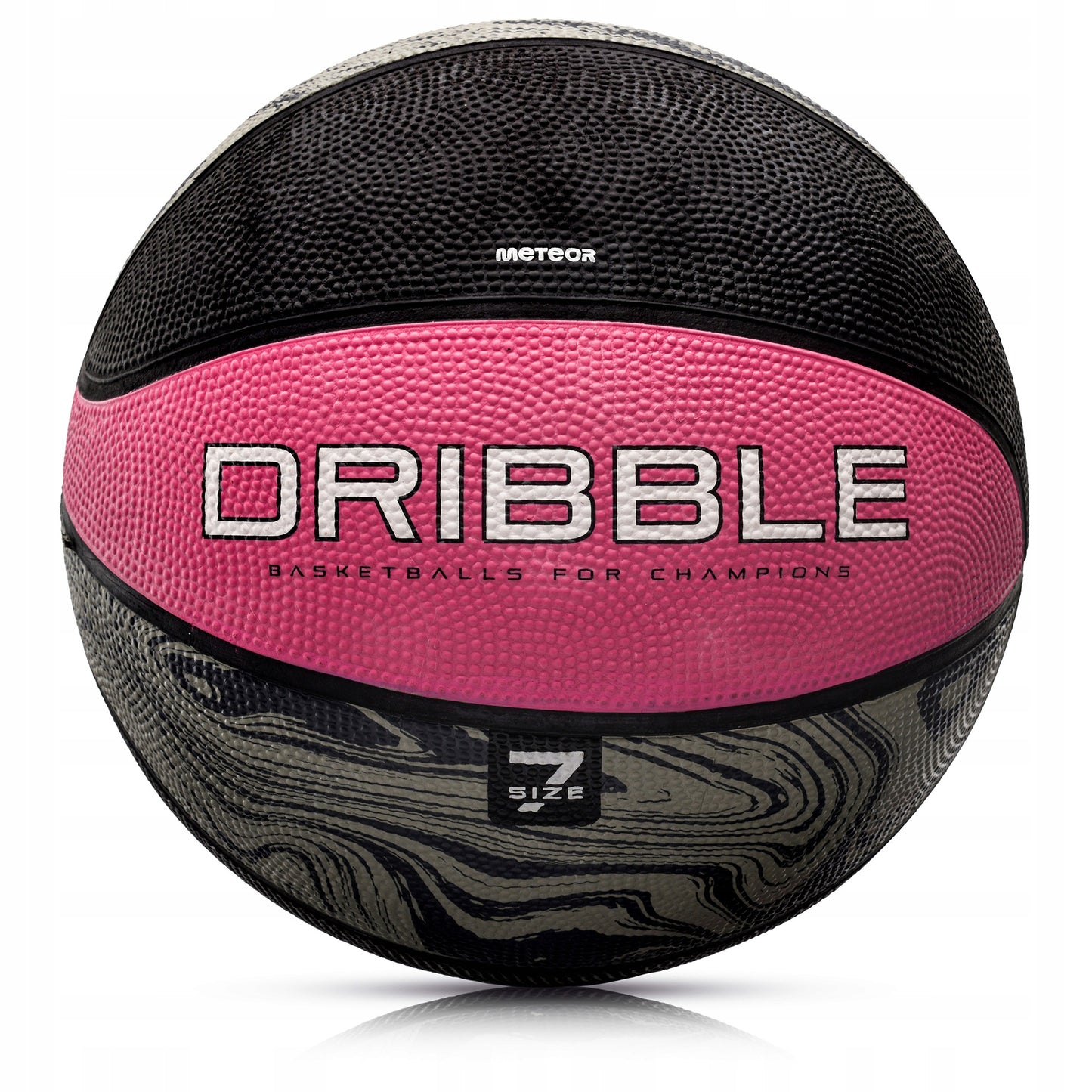 Meteor Dribble #7 vyriškas suaugusiems krepšinio kamuolys, guminis