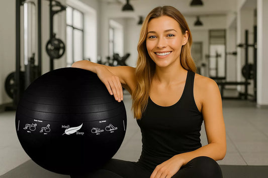 Reabilitacinis gimnastikos kamuolys pratimams, treniruotėms, fitnesui su pompa, 65cm