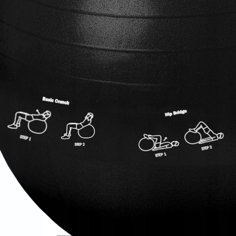 Reabilitacinis gimnastikos kamuolys pratimams, treniruotėms, fitnesui su pompa, 65cm