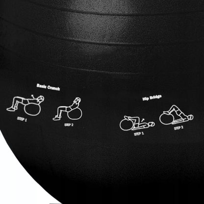 Reabilitacinis gimnastikos kamuolys pratimams, treniruotėms, fitnesui su pompa, 65cm