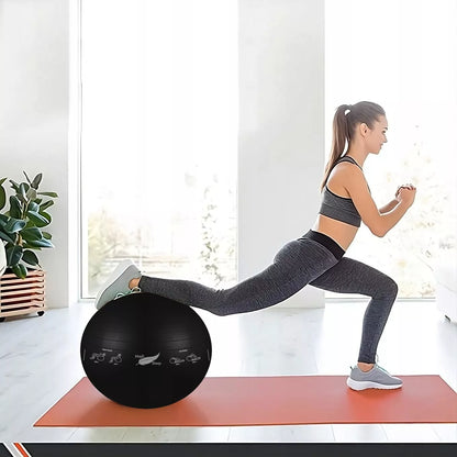 Reabilitacinis gimnastikos kamuolys pratimams, treniruotėms, fitnesui su pompa, 65cm