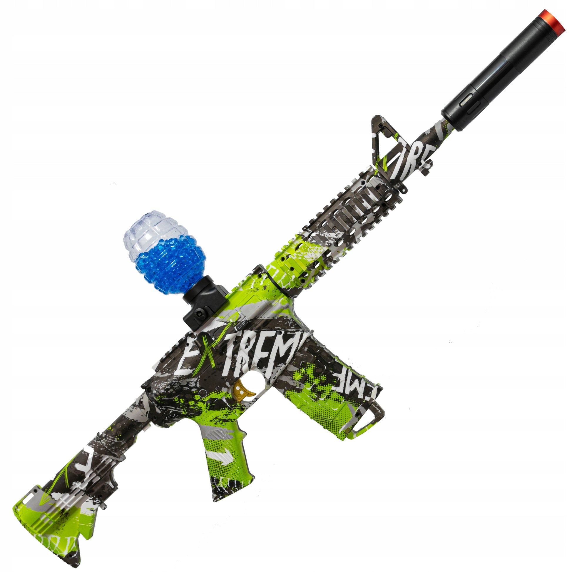 Automatinis pistoletas karabinas vandens gelio rutuliukams, saugus, didelis rinkinys