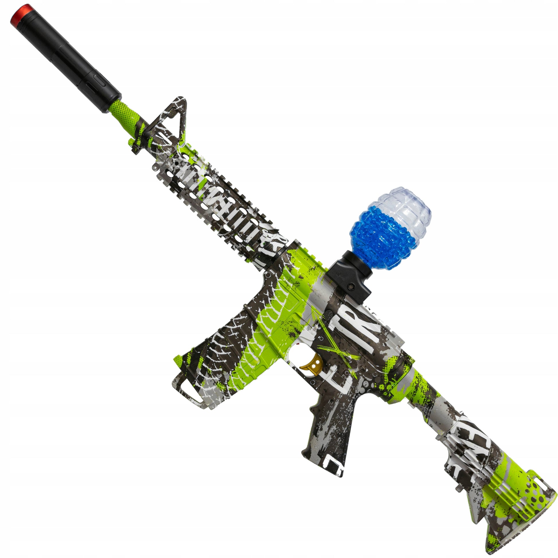 Automatinis pistoletas karabinas vandens gelio rutuliukams, saugus, didelis rinkinys