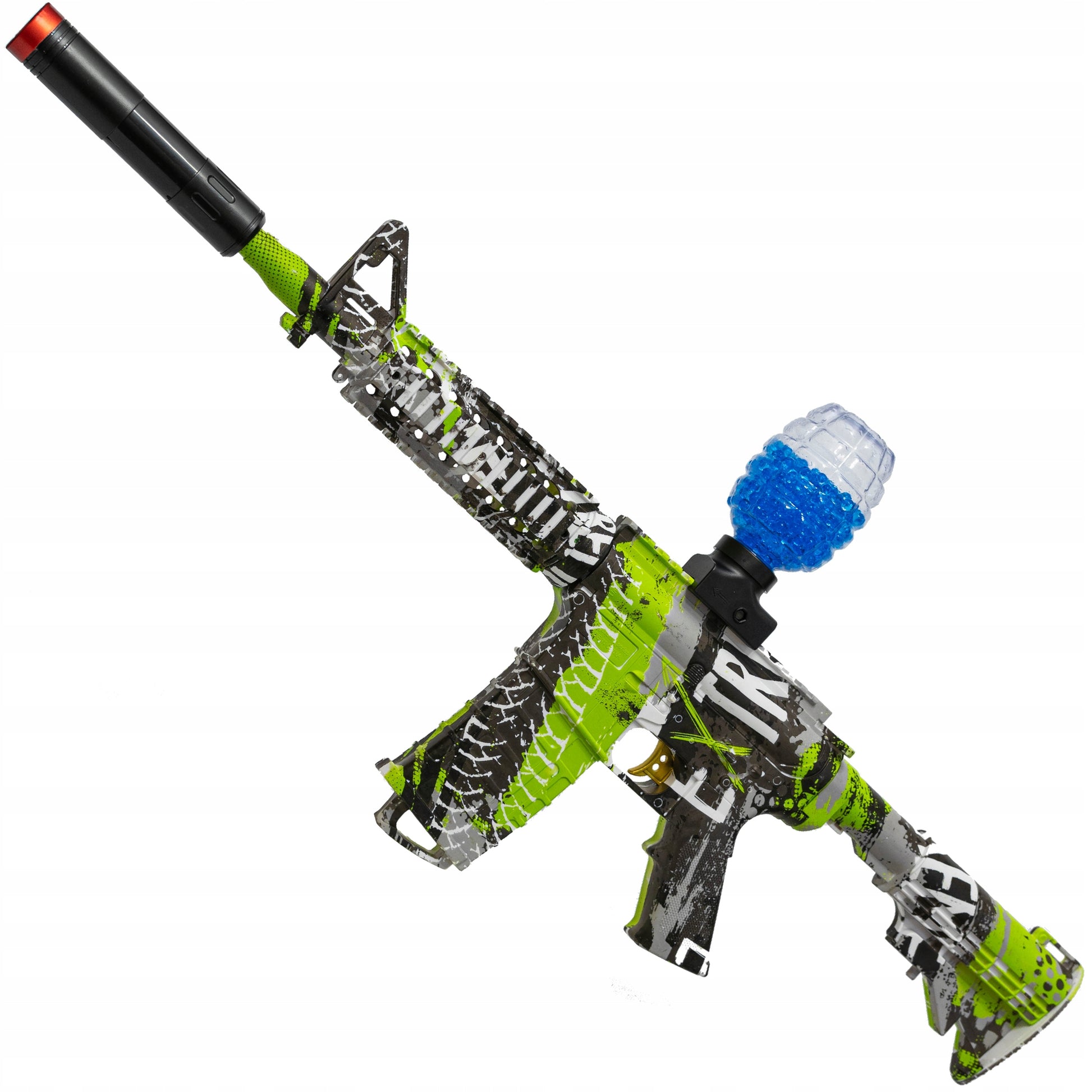 Automatinis pistoletas karabinas vandens gelio rutuliukams, saugus, didelis rinkinys