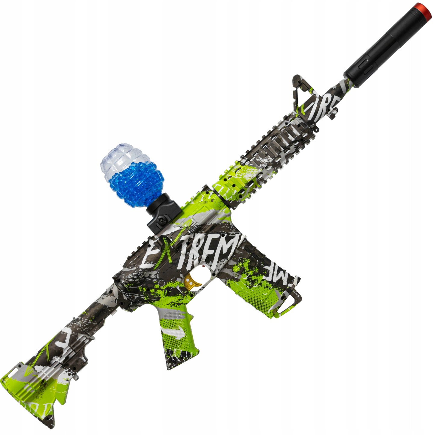 Automatinis pistoletas karabinas vandens gelio rutuliukams, saugus, didelis rinkinys