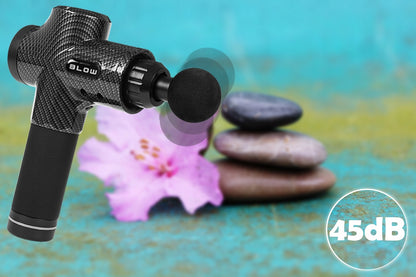 Masažinis pistoletas nugarai, kūnui, pėdoms. Masuoklis. MASSAGE GUN PRO su 10 antgalių