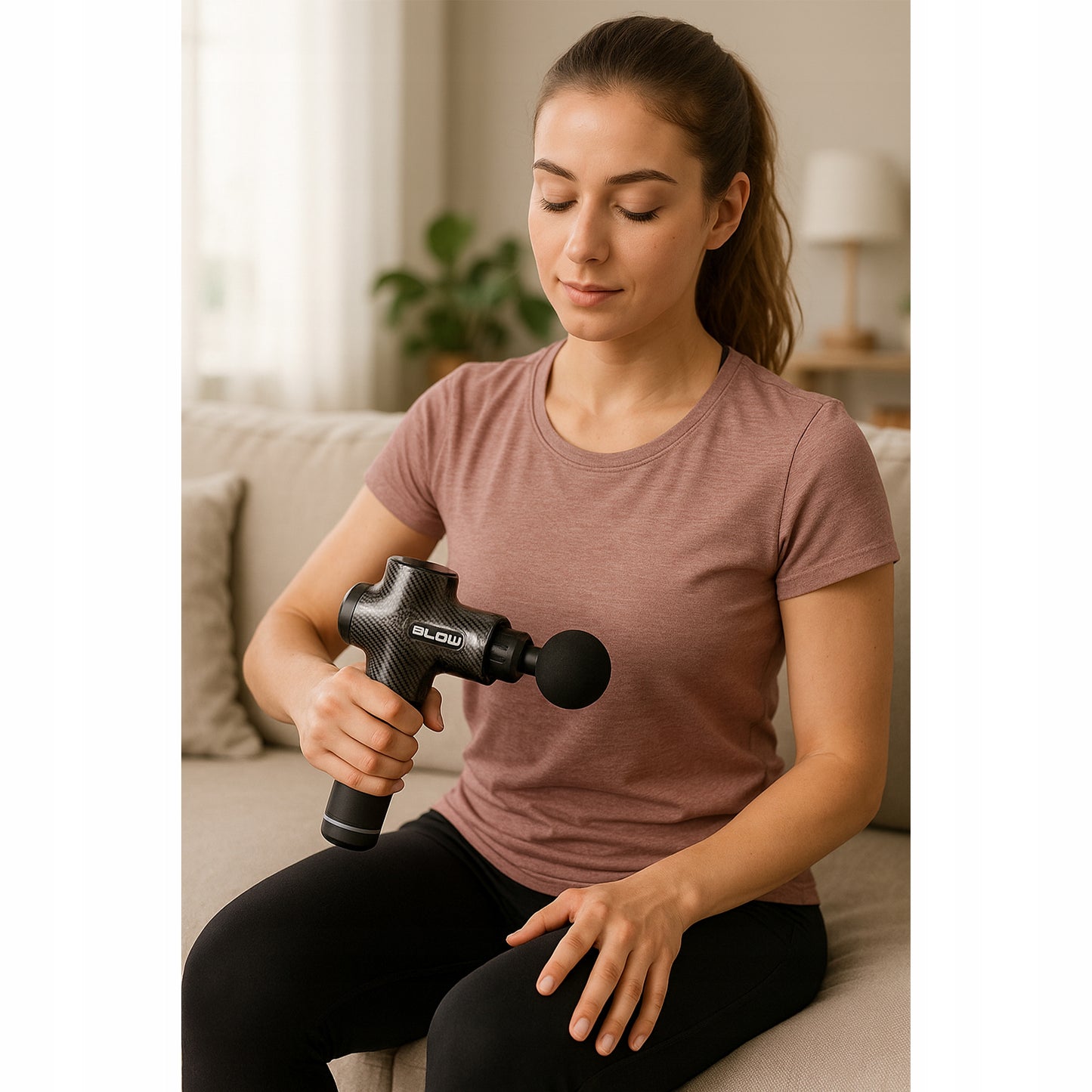 Masažinis pistoletas nugarai, kūnui, pėdoms. Masuoklis. MASSAGE GUN PRO su 10 antgalių