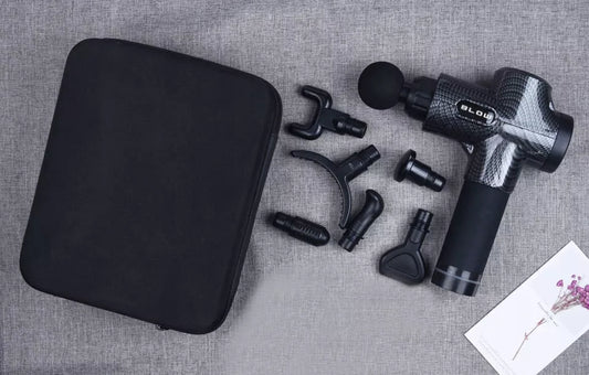 Massage Gun Pro – masažinis pistoletas kūnui, nugarai ir pėdoms, 10 antgalių