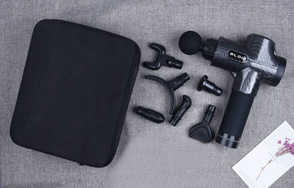 Masažinis pistoletas nugarai, kūnui, pėdoms. Masuoklis. MASSAGE GUN PRO su 10 antgalių