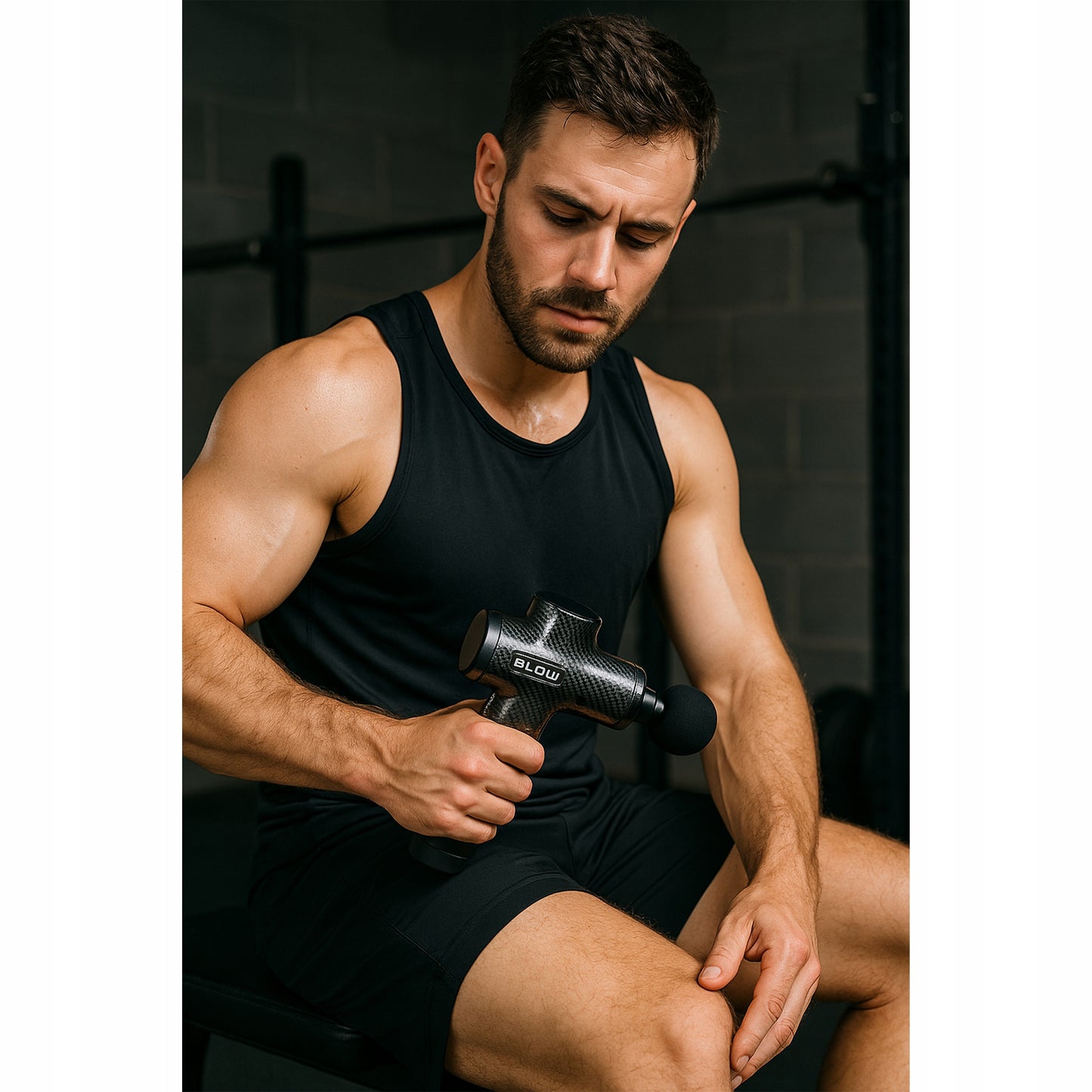 Masažinis pistoletas nugarai, kūnui, pėdoms. Masuoklis. MASSAGE GUN PRO su 10 antgalių