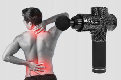 Masažinis pistoletas nugarai, kūnui, pėdoms. Masuoklis. MASSAGE GUN PRO su 10 antgalių