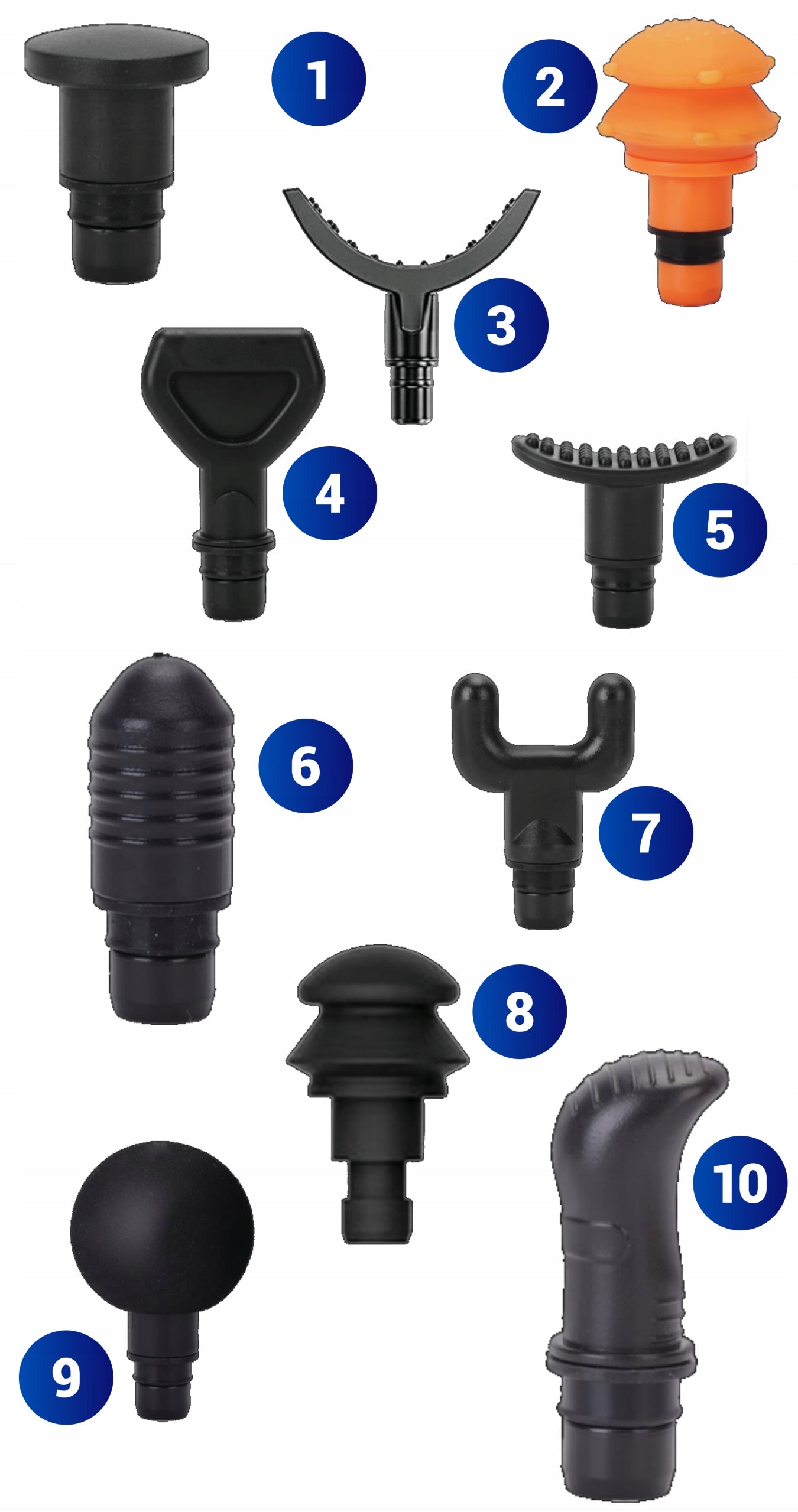 Masažinis pistoletas nugarai, kūnui, pėdoms. Masuoklis. MASSAGE GUN PRO su 10 antgalių