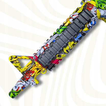 Didelis elektrinis automatinis M16 pistoletas-šautuvas su vandens želės rutuliukais (ORBEEZ) rinkinys