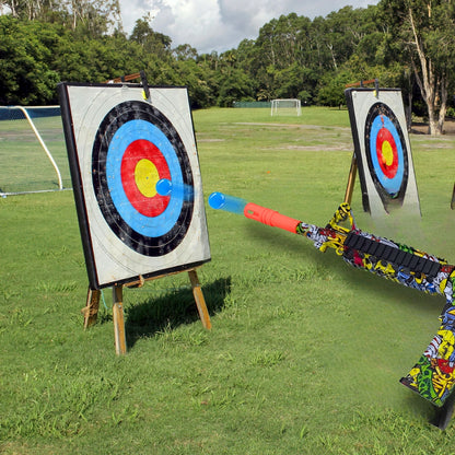 Didelis elektrinis automatinis M16 pistoletas-šautuvas su vandens želės rutuliukais (ORBEEZ) rinkinys