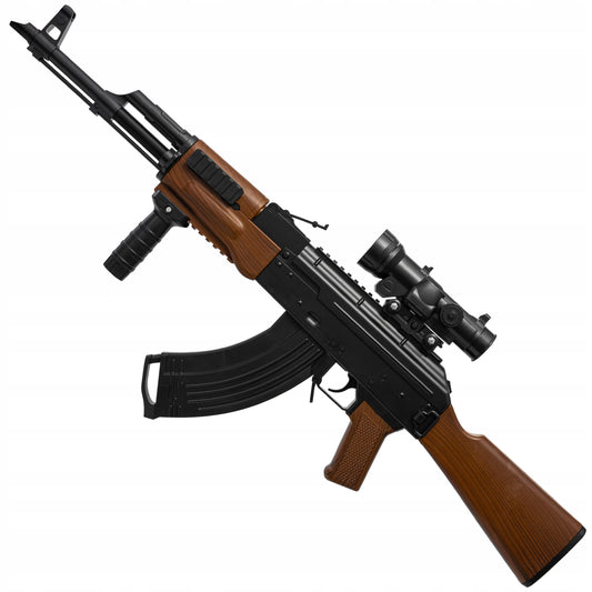 Automatinis gelio rutuliukų pistoletas, replika, dvi dėtuvės, didelis šautuvas