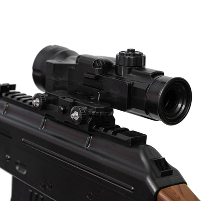 Automatinis gelio rutuliukų pistoletas, replika, dvi dėtuvės, didelis šautuvas