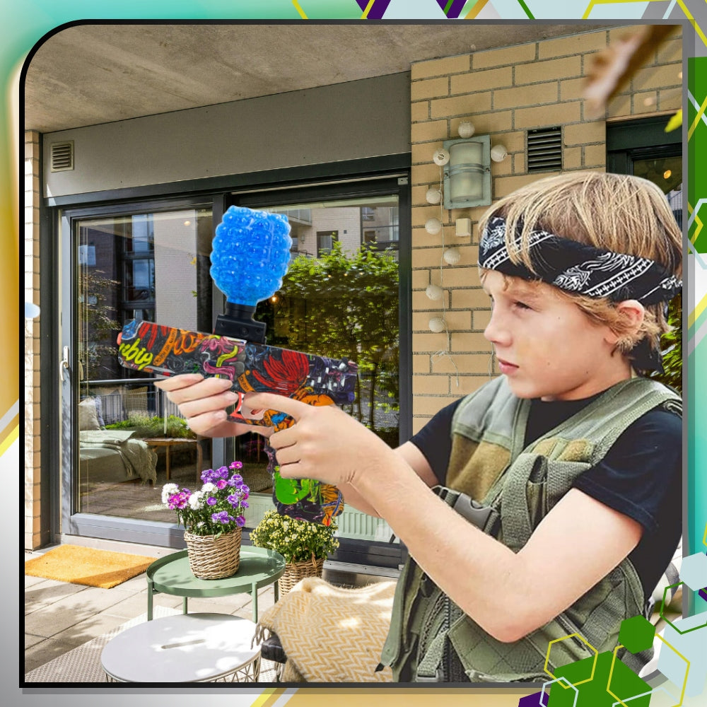 AUTOMATINIS GELIO RUTULIUKŲ PISTOLETO ŠAUTUVAS, DIDELIS XL KOMPLEKTAS + 3000 RUTULIUKŲ