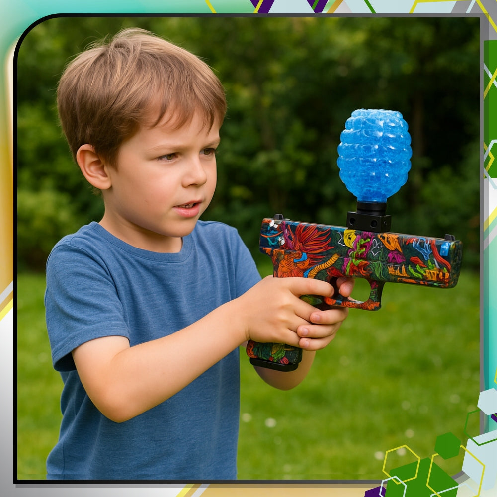 AUTOMATINIS GELIO RUTULIUKŲ PISTOLETO ŠAUTUVAS, DIDELIS XL KOMPLEKTAS + 3000 RUTULIUKŲ