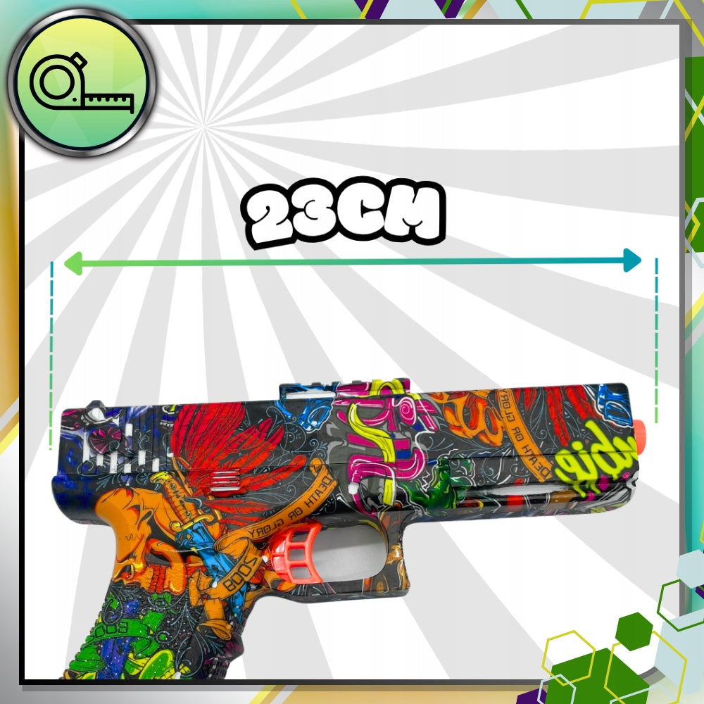 AUTOMATINIS GELIO RUTULIUKŲ PISTOLETO ŠAUTUVAS, DIDELIS XL KOMPLEKTAS + 3000 RUTULIUKŲ