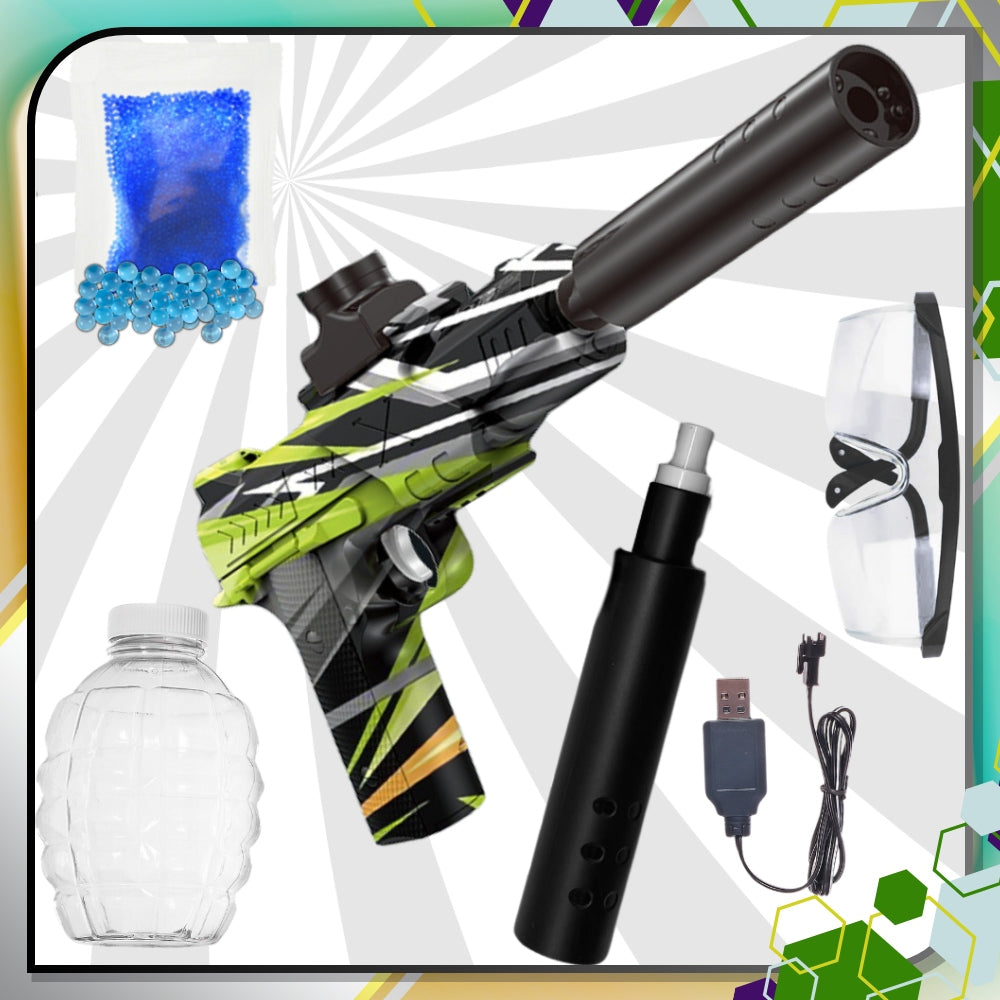 AUTOMATINIS GELINIŲ RUTULIŲ PISTOLETAS DIDELIS KARABINAS + XL 500 RUTULIUKŲ RINKINYS