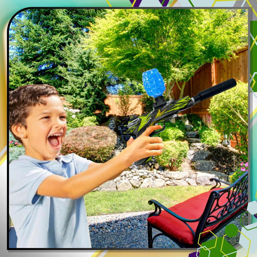 AUTOMATINIS GELINIŲ RUTULIŲ PISTOLETAS DIDELIS KARABINAS + XL 500 RUTULIUKŲ RINKINYS