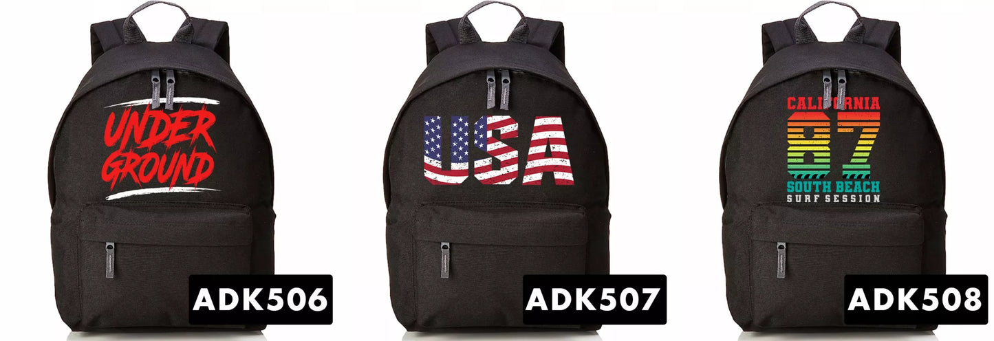 JUODA MINI JAUNIMO KUGRINĖ MOKYKLAI UNDERGROUND STILINGAS DIZAINAS DOVANA