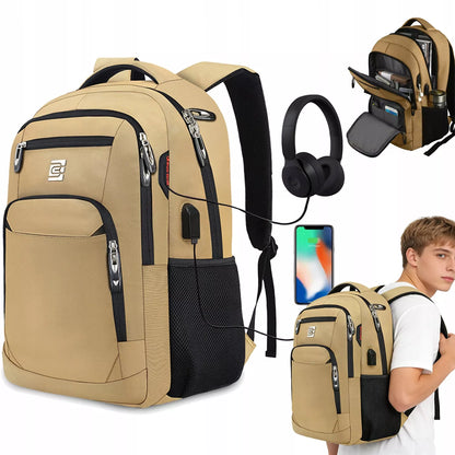 Neperšlampama kuprinė su USB ir antivagystės apsauga – 15,6" laptopui