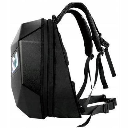 MOTOCIKLO KUPRINĖ SU LED AKIMIS NEPERŠLAMPAMA MOTOCIKLININKŲ ŠALMUI EKRANAS BLUETOOTH