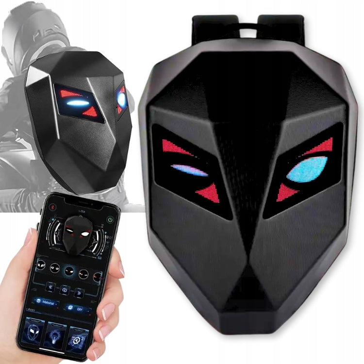 MOTOCIKLO KUPRINĖ SU LED AKIMIS NEPERŠLAMPAMA MOTOCIKLININKŲ ŠALMUI EKRANAS BLUETOOTH