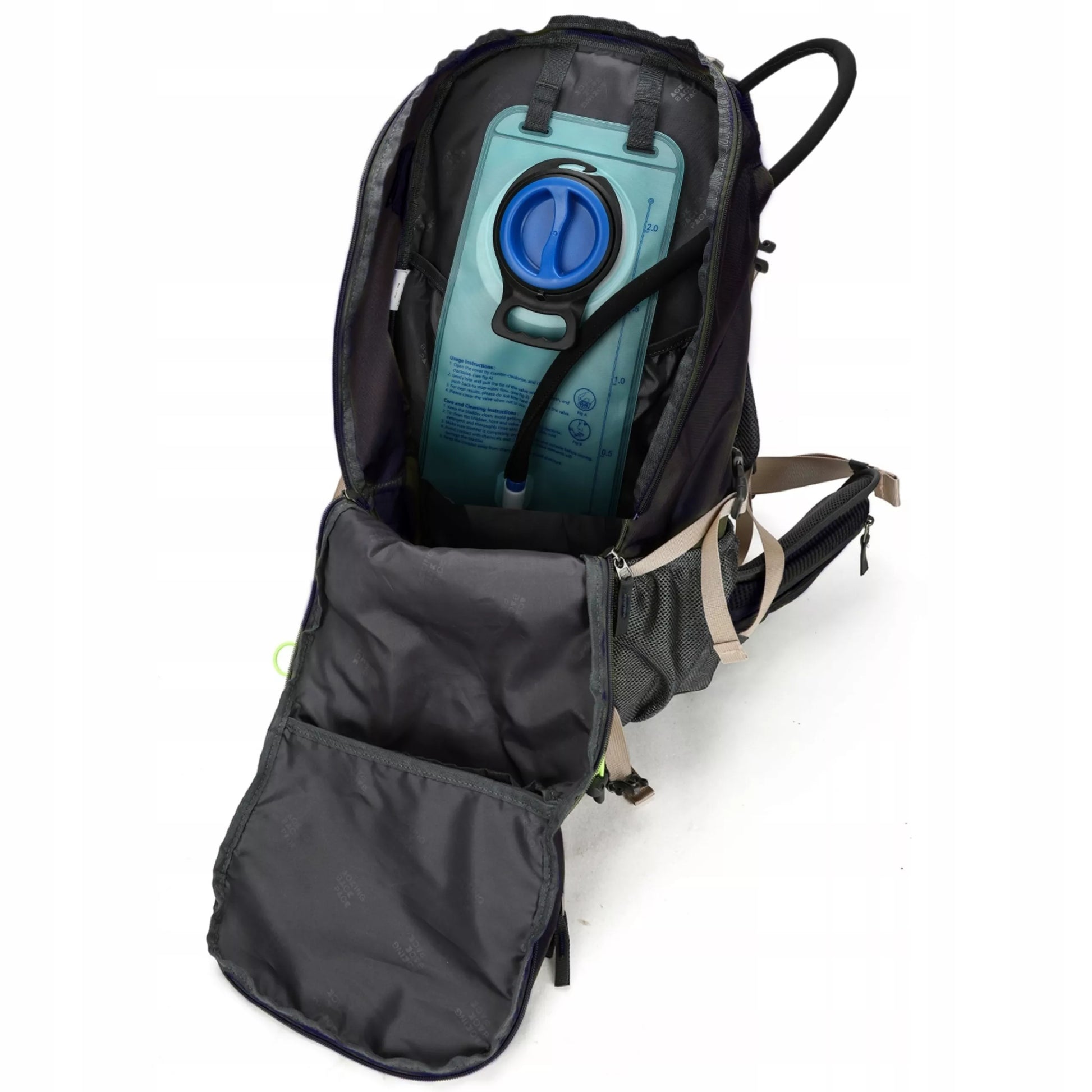 Turistinė kuprinė Aoking Nature Nomad 40l su gertuve, juoda, ideali išvykoms