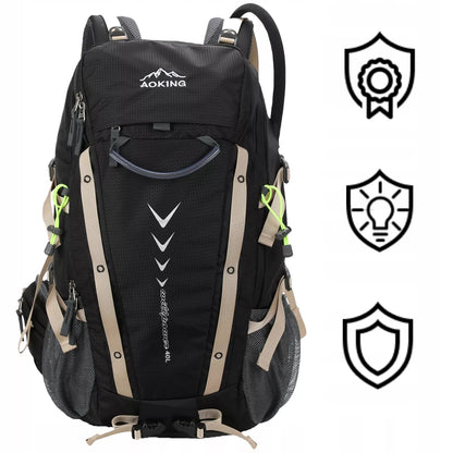 Turistinė kuprinė Aoking Nature Nomad 40l su gertuve, juoda, ideali išvykoms