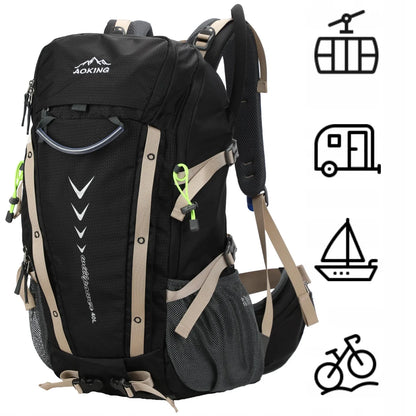 Turistinė kuprinė Aoking Nature Nomad 40l su gertuve, juoda, ideali išvykoms