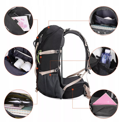 Turistinė kuprinė Aoking Nature Nomad 40l su gertuve, juoda, ideali išvykoms