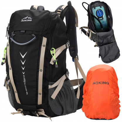 Turistinė kuprinė Aoking Nature Nomad 40l su gertuve, juoda, ideali išvykoms