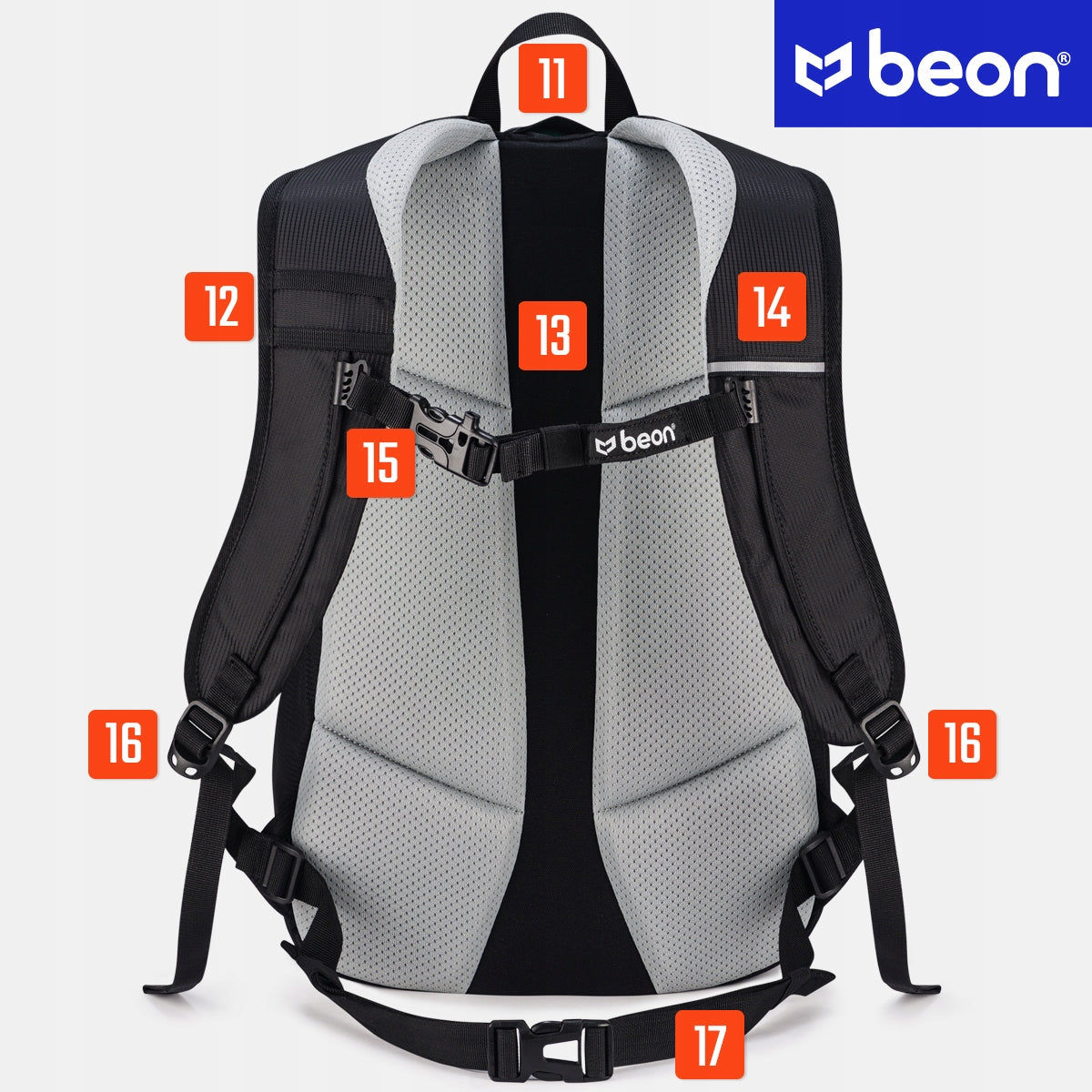 Turistinė trekingo kalnų kuprinė 25L, vyriška, moteriška, tvirta, juoda