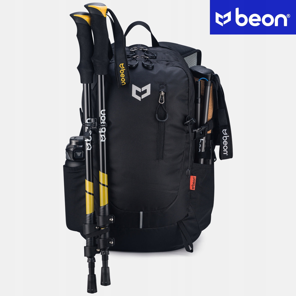 Turistinė trekingo kalnų kuprinė 25L, vyriška, moteriška, tvirta, juoda