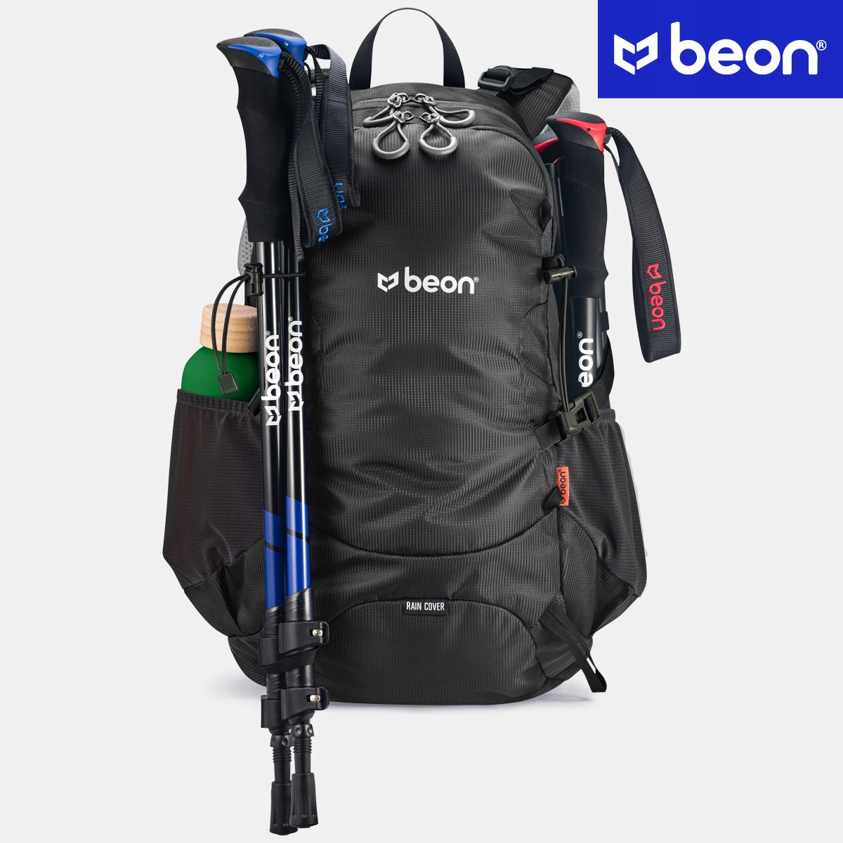 Kuprinė turistinė, žygio, kalnų, 30L, vyriška, moteriška, tvirta, juoda