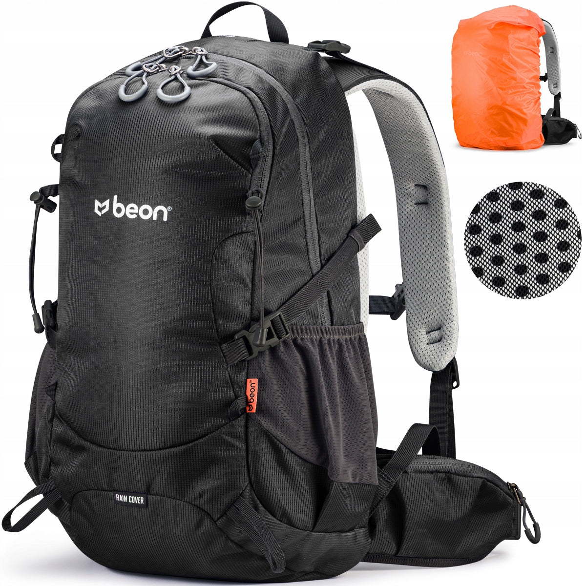 Kuprinė turistinė, žygio, kalnų, 30L, vyriška, moteriška, tvirta, juoda