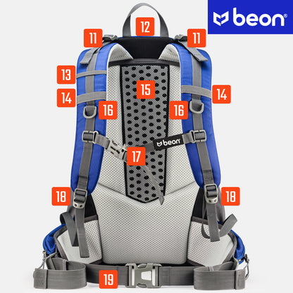 30L Tvirtas Patvarus Turistinė Kalnų Žygio Kuprinė Vyrams Moterims